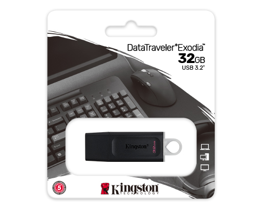 KINGSTON DTX/32GB MEMORIA USB 32GB 3.2 GEN 1 DATA TRAVELER EXODIA NEGRA -  Conectividad